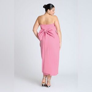 Pleated Bodice Bow Detail Dress